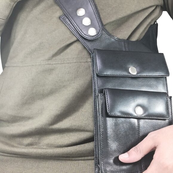 Genuine Leather Carry Handbag Shoulder Cross Body Bag - Picture 10 of 11